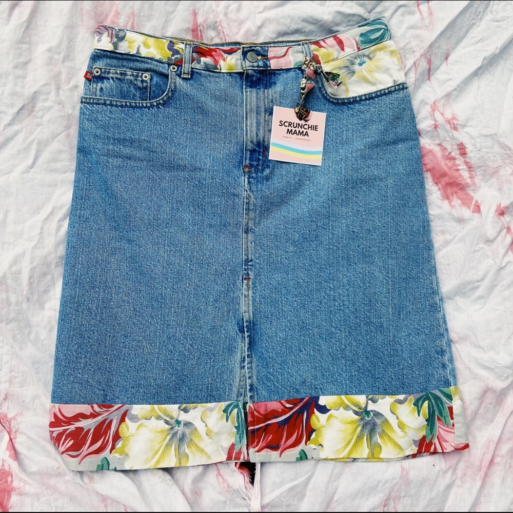 VINTAGE RALPH LAUREN FLORAL KNEE SKIRT